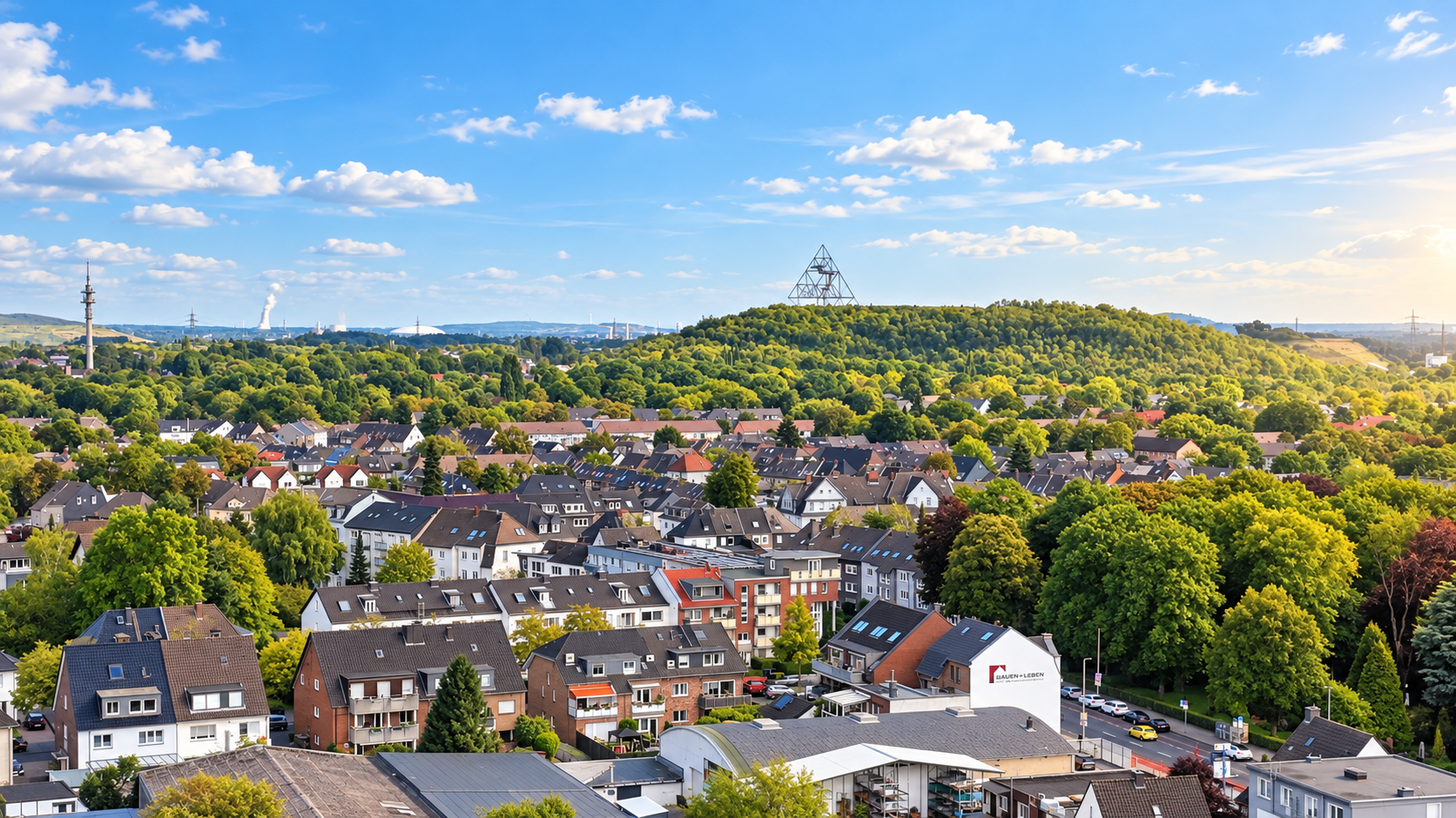 Luftbild eines Wohnquartiers im Ruhrgebiet